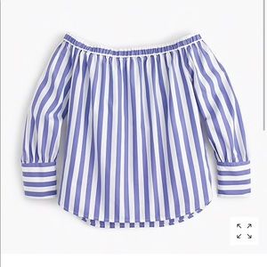 J. Crew Thomas Mason off-the-shoulder striped top